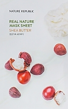 Düfte, Parfümerie und Kosmetik Tuchmaske für das Gesicht mit Sheabutter-Extrakt - Nature Republic Real Nature Mask Sheet Shea Butter