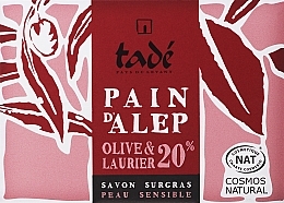 Alepposeife mit Lorbeeröl 20% - Tade Pain d'Alep Olive & Laurier 20% Soap — Bild N1
