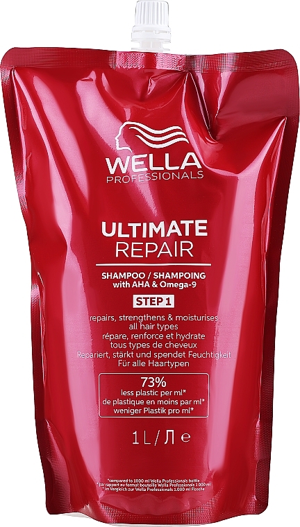 Shampoo für alle Haartypen - Wella Professionals Ultimate Repair Shampoo With AHA & Omega-9 Refill (Refill)  — Bild N1