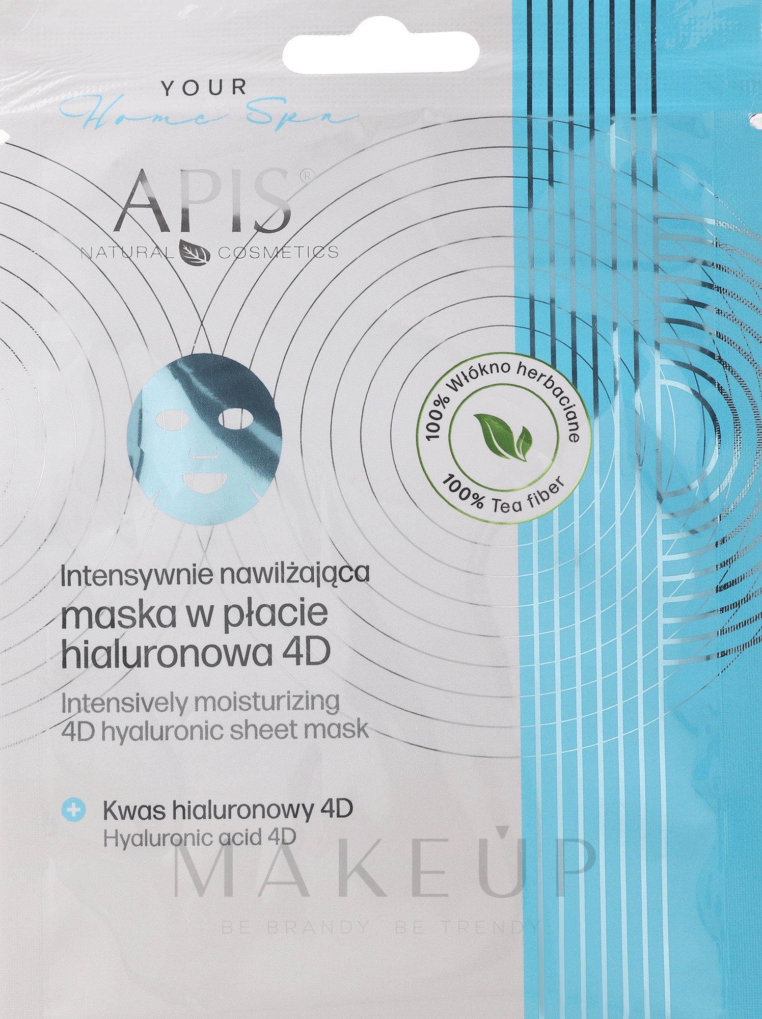 Gesichtsmaske mit Hyaluronsäure - APIS Professional Second Skin Effect 4D Hyaluronic Sheet Mask — Bild 20 g