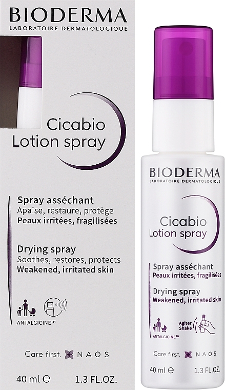 Beruhigende Trockenspray-Lotion für irritierte und empfindliche Haut - Bioderma Cicabio Lotion Spray — Bild N2