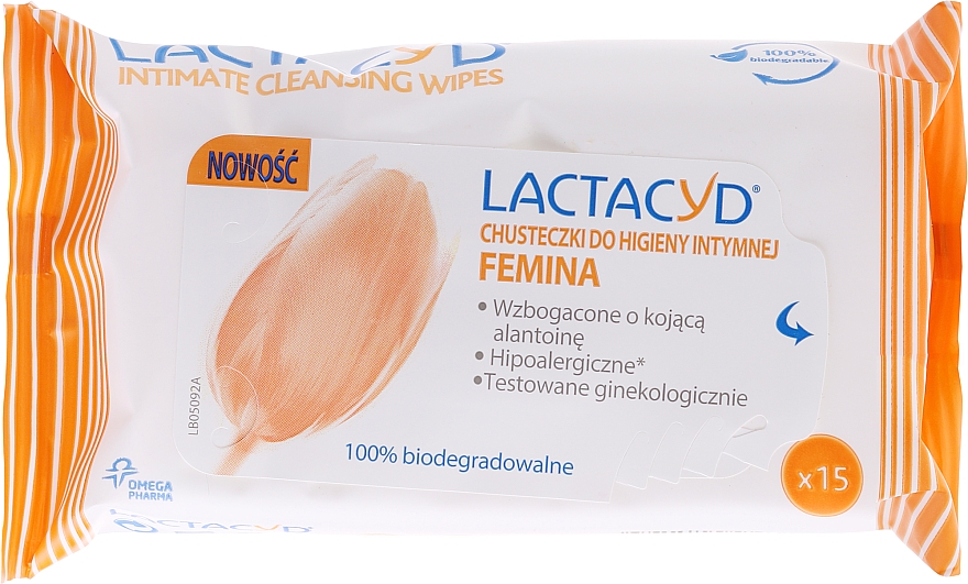 Feuchttücher für die Intimhygiene mit Allantoin - Lactacyd Femina Intimate Hygiene Wipes — Bild N1