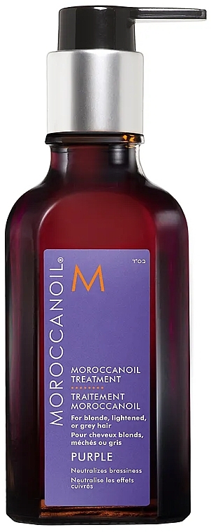 Veilchenöl für blondes, gebleichtes und graues Haar  - Moroccanoil Treatment Purple With Pump  — Bild N1