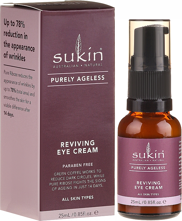 Regenerierende Augencreme für alle Hauttypen - Sukin Purely Ageless Reviving Eye Cream — Bild N1