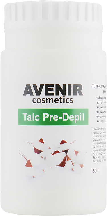 Talkumpuder für Enthaarung und Shugaring - Avenir Cosmetics Talc Pre-Depil — Bild N1