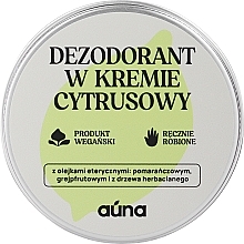 Düfte, Parfümerie und Kosmetik Natürliche Deodorant-Creme mit Zitrusfrüchten - Auna