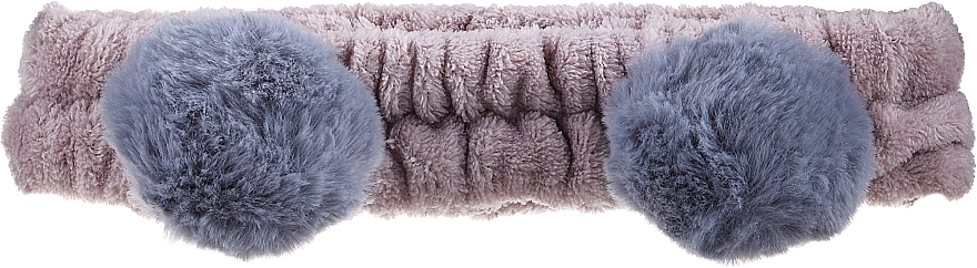 Kosmetisches Haarband beige mit graphitfarbenen Öhrchen - Yeye — Bild N1