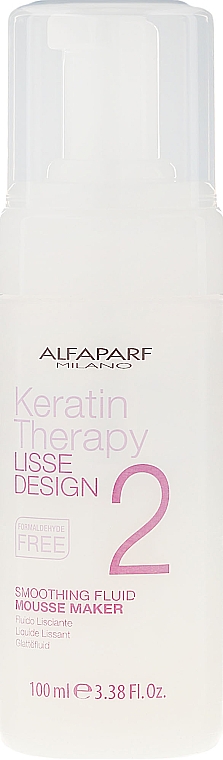 Haarpflegeset mit Keratin - Alfaparf Milano Lisse Design Keratin Therapy Smoothing Treatment Kit (Shampoo 40ml + Mousse 100ml + Haarmaske 40ml) — Bild N5