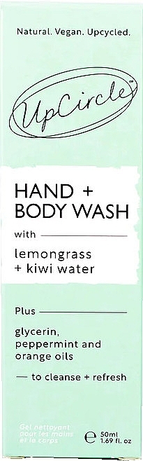 Seife für Hände und Körper - UpCircle Hand & Body Wash with Lemongrass + Kiwi Water Travel Size (Mini)  — Bild N2