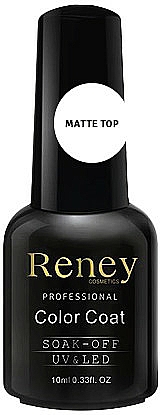 UV & LED Gel Nagelunterlack - Reney Cosmetics Top Matte Velvet No Wipe — Bild N1