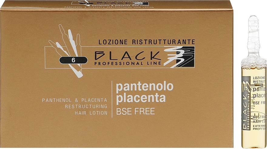 Lotion zur Haarwiederherstellung mit Panthenol und Plazenta - Black Professional Line Panthenol & Placenta Restructuring Hair Lotion — Bild N1