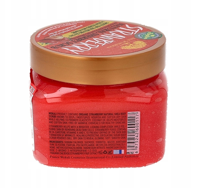 Natürliches Peeling-Sorbet Erdbeere - Wokali Natural Sherbet Scrub Strawberry — Bild N1