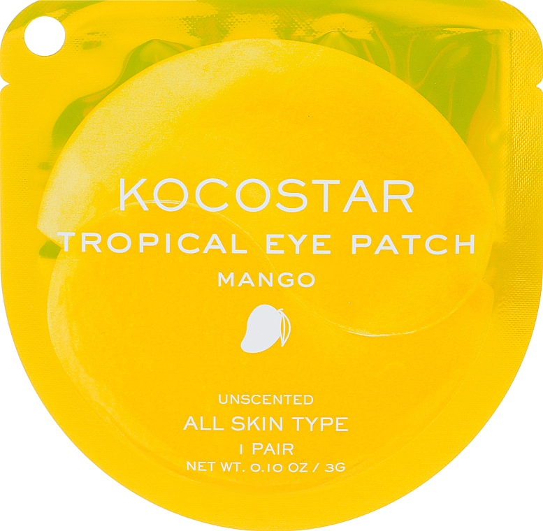 Hydrogel-Augenpatches mit Mangoextrakt - Kocostar Tropical Eye Patch Mango