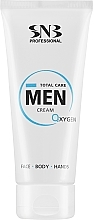 Feuchtigkeitsspendende und beruhigende Creme für Gesicht und Körper - SNB Professional Total Care Men Cream Oxygen  — Bild N1