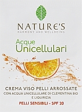 GESCHENK! Creme für empfindliche Haut - Nature's Acque Unicellulari Cream SPF 20 (Probe)  — Bild N1