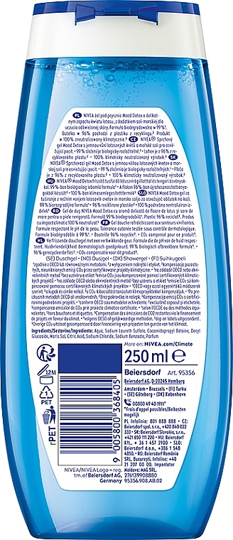 Erfrischendes Duschgel - Nivea Mood Detox Lotus Flower & Sea Salt Refreshing Shower — Bild N2