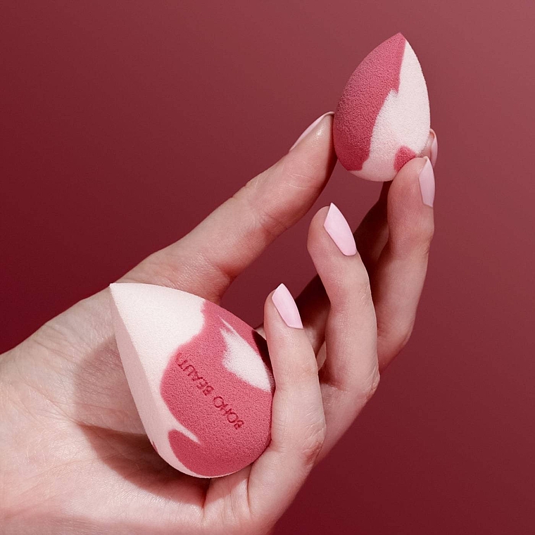 Make-up Schwamm rosa Beere schräg und rosa Beere Mini schräg 2 St. - Boho Beauty Bohoblender Pinky Berry Cut + Pinky Berry Mini Cut — Bild N4