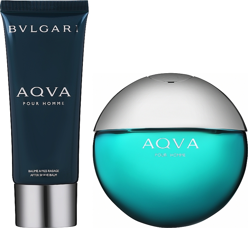 Bvlgari Aqva Pour Homme - Duftset (Eau de Toilette 100ml + After Shave Balsam 100ml + Kosmetiktasche)  — Bild N2
