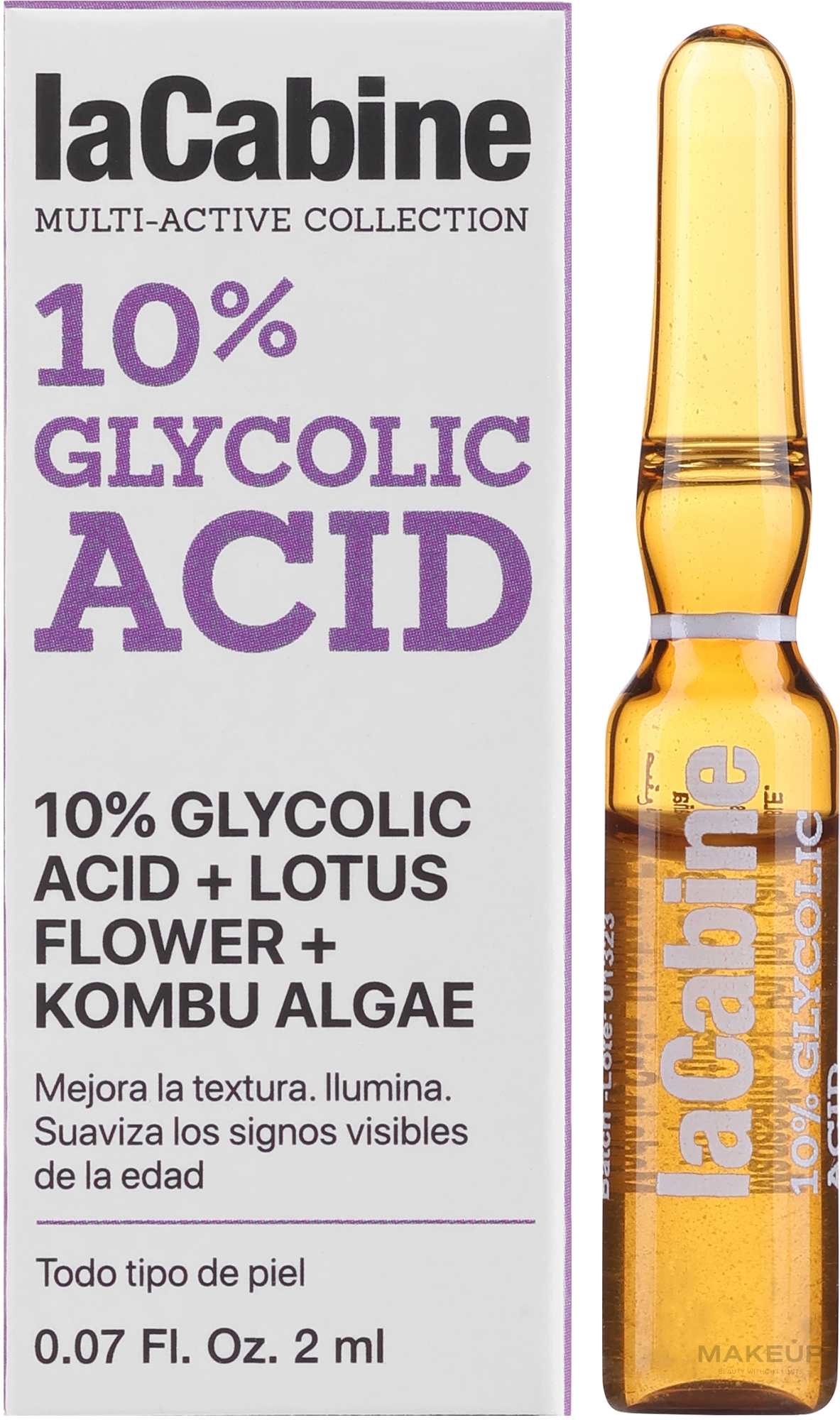 Gesichtsampullen mit 10 % Glykolsäure - La Cabine 10% Glycolic Acid Ampoules — Bild 2 ml