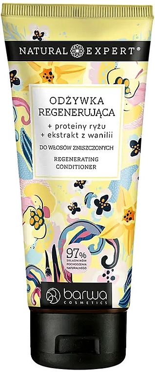 Haarspülung mit Vanilleextrakt und Reisproteinen - Barwa Natural Expert Conditioner  — Bild N1