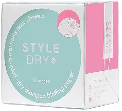 Ölabsorbierende Haartücher 11 St. - Styledry Dry Shampoo Blotting Paper Coconut Breeze — Bild N1