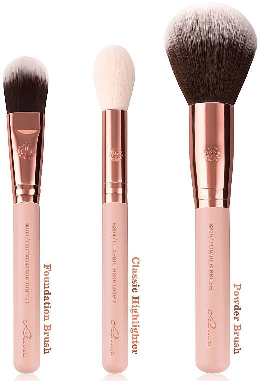 Make-up-Pinsel-Set 14 St. - Luvia Cosmetics Rose Golden Vintage Essential Brushes Set — Bild N4