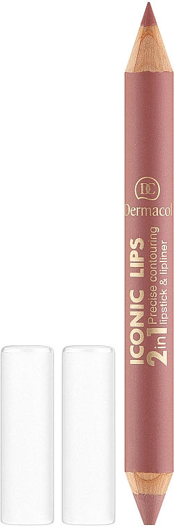 2in1 Lippenstift und Lippenkonturenstift - Dermacol Iconic Lips — Bild N1