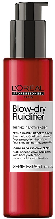 10in1 Thermoschützende Haarstylingcreme ohne Ausspülen - L'Oreal Professionnel Serie Expert Blow-Dry Fluidifier — Bild N1