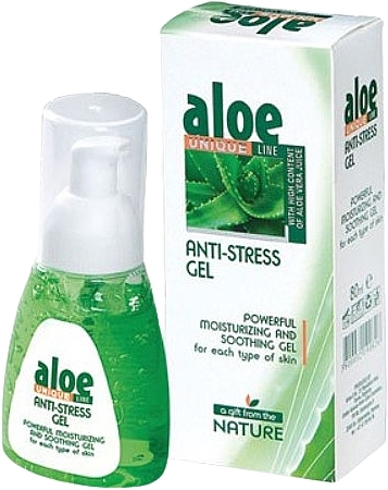 Anti-Stress-Gel mit Aloe-Vera-Saft, D-Panthenol und Allantoin  - Aries Cosmetics Aloe Unique Anti-Stress Gel — Bild N1