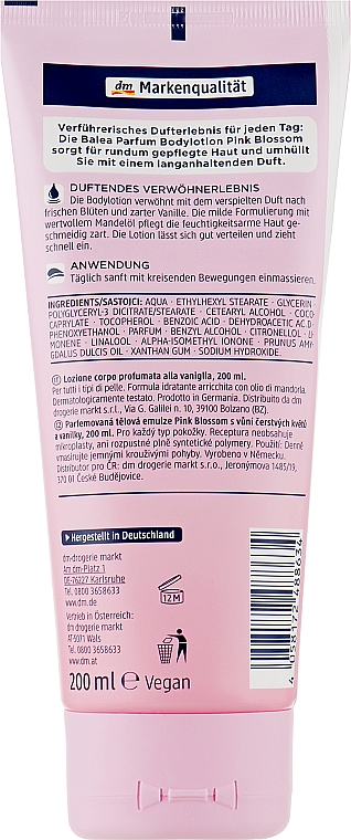 Körperlotion - Balea Parfum Body Lotion Pink Blossom — Bild N2