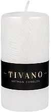 Düfte, Parfümerie und Kosmetik Dekorative Kerze 7x14 cm weiß - Artman Tivano