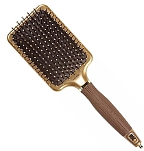 Haarbürste - Olivia Garden Expert Care Rectangular Nylon Gold&Brown L  — Bild N1