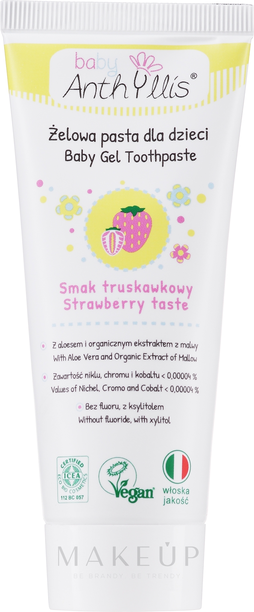 Kinderzahnpasta mit Erdbeergeschmack - Anthyllis Strawberry Toothpaste — Bild 75 ml