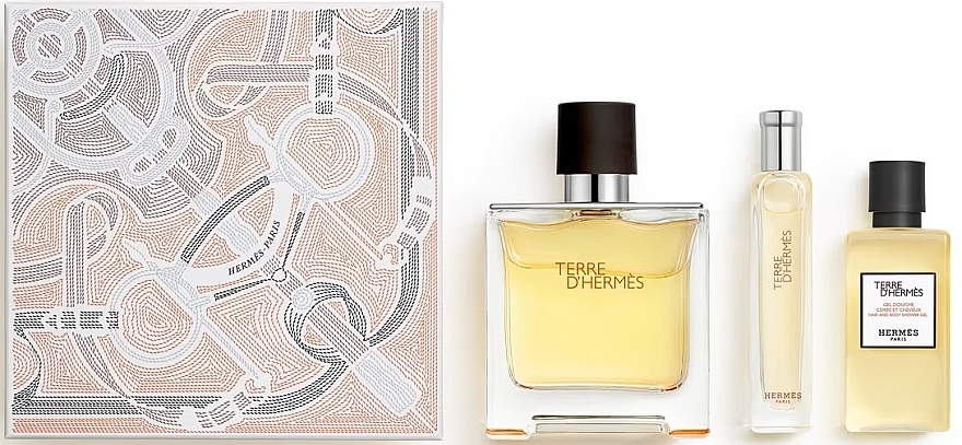 Hermes Terre d'Hermes Parfum - Set (Eau de Parfum/75 ml + Eau de Parfum/15 ml + Duschgel/40 ml) — Bild N3