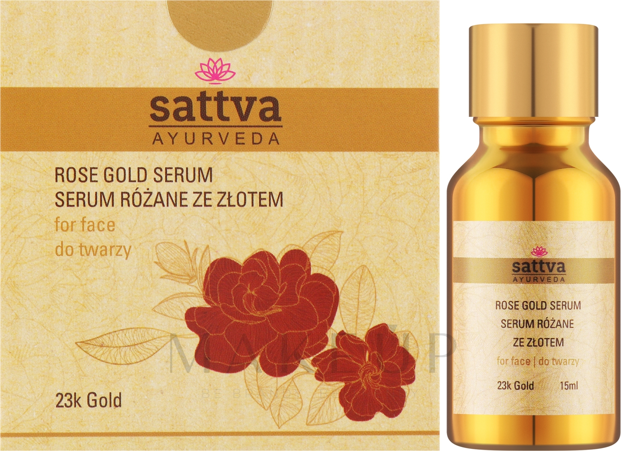 Gesichtsserum - Sattva Ayurveda Rose Gold Serum — Bild 15 ml