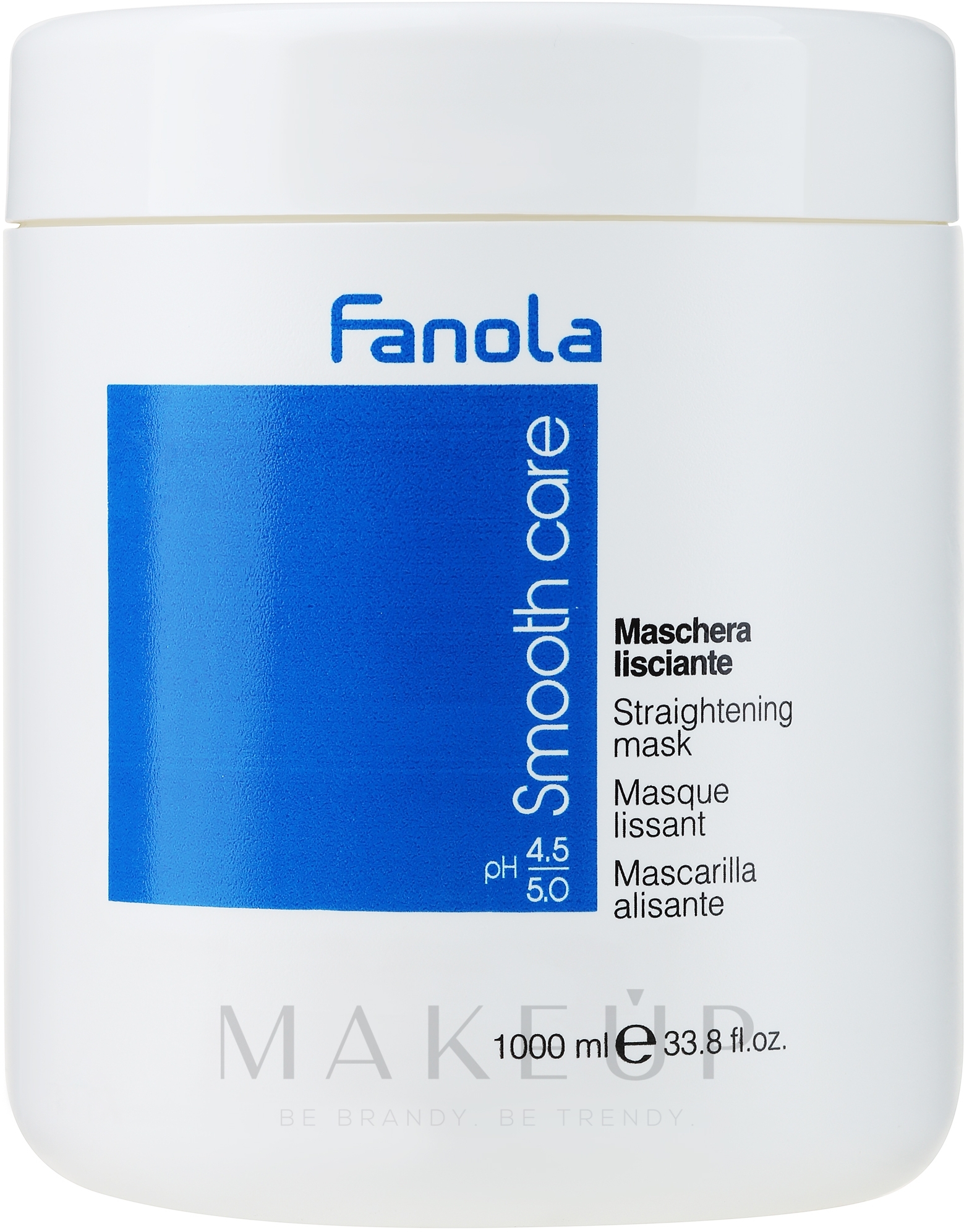 Glättende Haarmaske für lockiges und widerspenstiges Haar - Fanola Straightening Mask — Bild 1000 ml