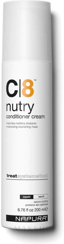 Creme-Conditioner mit Kaschmirproteinen für trockenes Haar - Napura C8 Nutry Conditioner Cream — Bild 200 ml