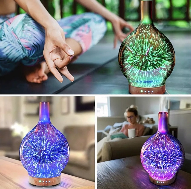 Elektrischer Aromadiffusor - Rio-Beauty Ella Glass Aroma Diffuser Humidifier & Night Light — Bild N4