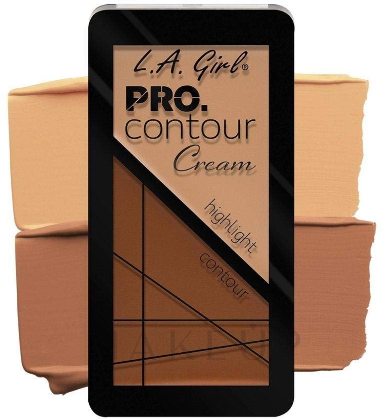 Gesichts-Highlighter - L.A. Girl Pro. Contour Cream Highlight And Contour Duo — Bild GCC633 - Fair