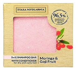 Düfte, Parfümerie und Kosmetik Fester Shampoo-Conditioner Moringa und Goji - Stara Mydlarnia Moringa & Goji Fruit 2in1 Shampoo Bar
