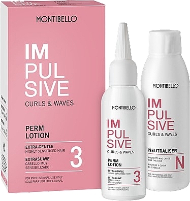 Haarpflegeset - Montibello Impulsive Curls & Waves 3 (Haarlotion 5ml+ Neutralisator 75ml) — Bild N2