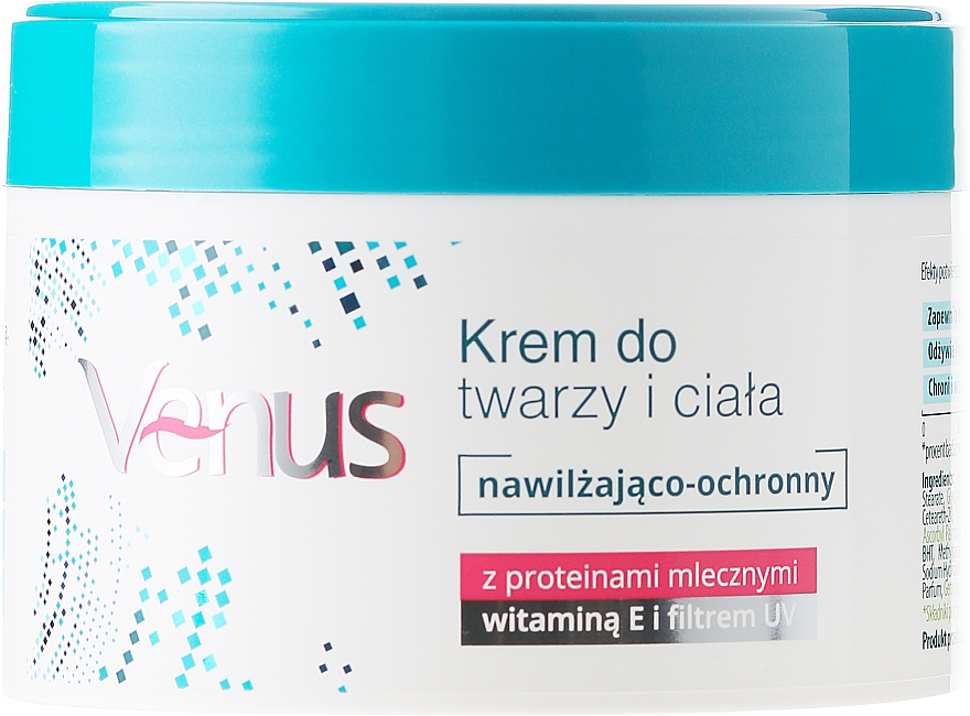 Feuchtigkeitsspendende und schützende Gesichts- und Körpercreme mit Vitamin E, Milchproteinen und UV-Filter - Venus Krem — Bild N3