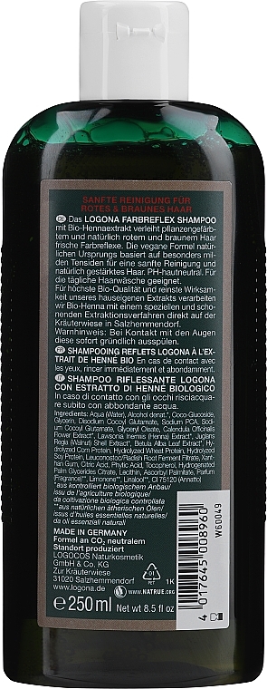 Shampoo für gefärbtes rotbraunes Haar - Logona Hair Care Color Care Shampoo — Bild N2