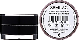 Aufbau-Nagelgel weiß - Semilac UV Builder Gel French White — Bild N1