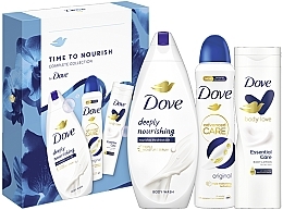 Düfte, Parfümerie und Kosmetik Körperpflegeset - Dove Time To Nourish Complete Collection (Duschgel 250ml + Körperlotion 250ml + Deospray 150ml)