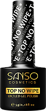 Düfte, Parfümerie und Kosmetik Nagelüberlack ohne klebrige Schicht - Sanso Cosmetics Top No Wipe UV/Led Gel Polish