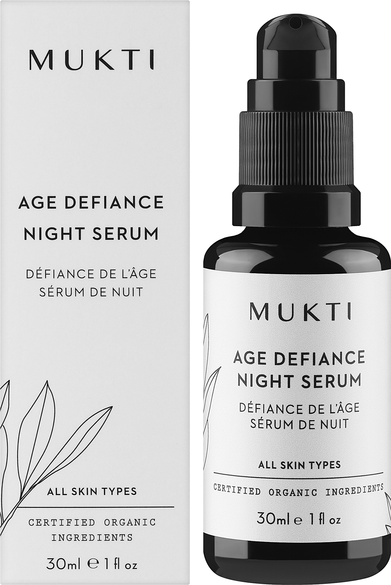 Nachtgesichtsserum - Mukti Organics Age Defiance Night Serum  — Bild 30 ml