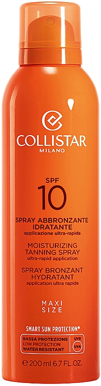Feuchtigkeitsspendendes Bräunungsspray - Collistar Moisturizing Tanning Spray SPF10 200ml