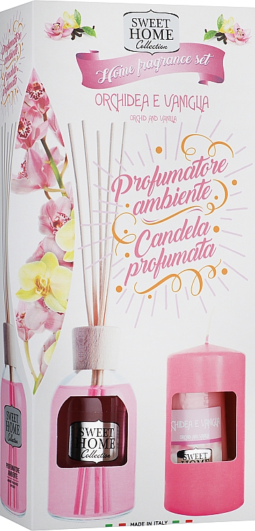 Set - Sweet Home Collection Orchid & Vanilla (diffuser/100ml + candle/135g) — Bild N1