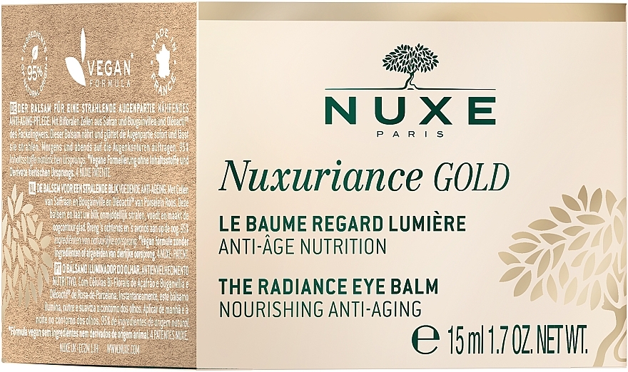 Anti-Aging Absolu Augenkonturpflege - Nuxe Nuxuriance Gold Radiance Eye Balm — Bild N2